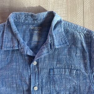 Arizona Jean Company Kids Casual Denim Blue Shirt
